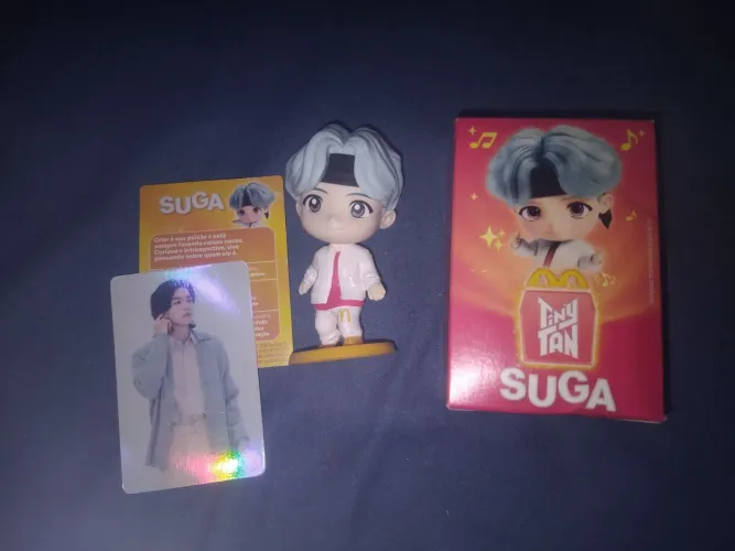 Boneco Mc Donalds BTS Suga + Fotocard