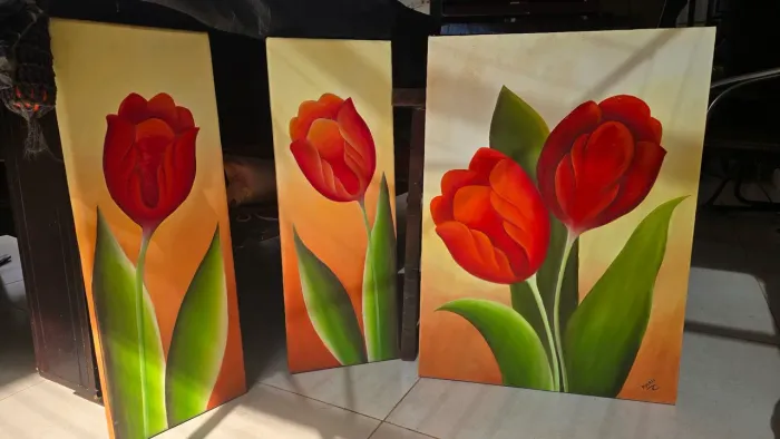 Telas pintadas a óleo 