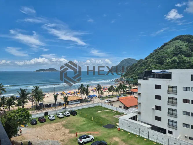 Cobertura Duplex com vista mar e lazer na beira mar da Praia do Tombo, Guaruja
