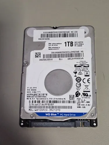 HD Interno WD Blue notebook 2,5' 1 TB