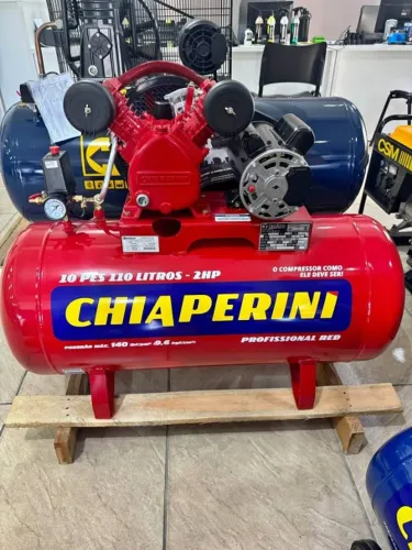 Compressor 110 Litros Chiaperini 140 Libras Motor 2cv Mono - Novo/Loja
