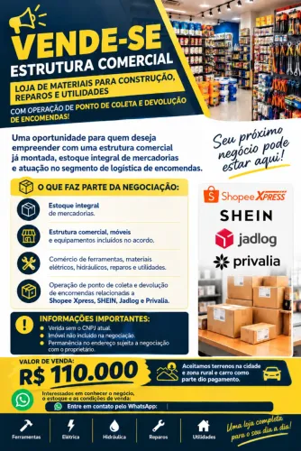 Passo Estrutura Comercial Completa + Estoque + Ponto de Coleta Logístico