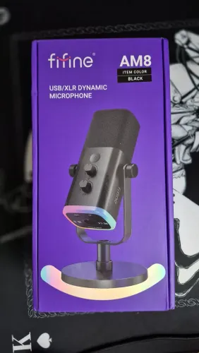 Microfone Fifine AmpliGame AM8 RGB (USB/XLR) - Novo