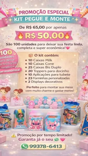 ? PROMOÇÃO ESPECIAL - KIT PEGUE E MONTE ?