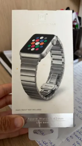pulseira para apple watch séries 3 - 42 mm, pulseira prata
