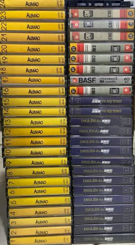 Fita k7 áudio tape Deck relíquia curso línguas venda para artesanato coleção ou decoração 