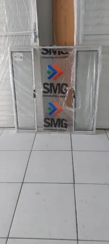 PROMOÇÃO Janela alumínio 1.00x1.00 nova 4 folhas R$ 210,00