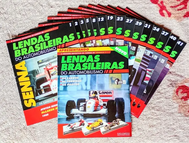 Coleção Fascículos Ayrton Senna Lendas Brasileiras do Automobilismo