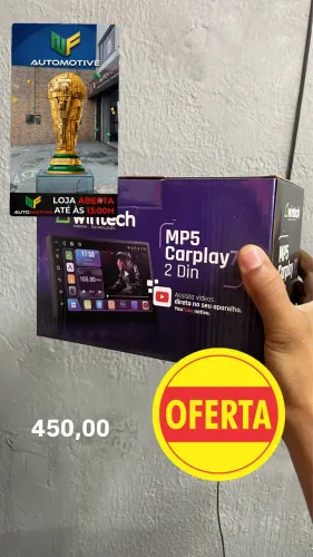 Mp5 com CarPlay 7 polegadas