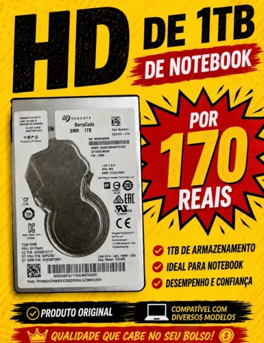 HD de 1tb de notebook