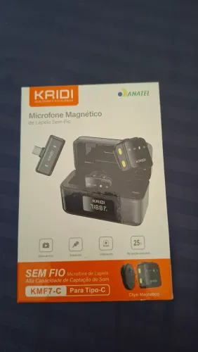 Microfone sem fio kridi lapela alta capacidade com 2