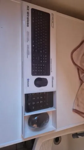 Teclado e Mouse Sem fio Ergo 2.4ghz e Bluetooth