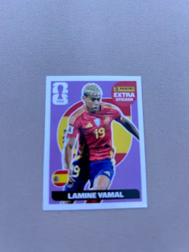 Carta Extra Roxa do Lamine Yamal - Álbum Panini Copa do Mundo