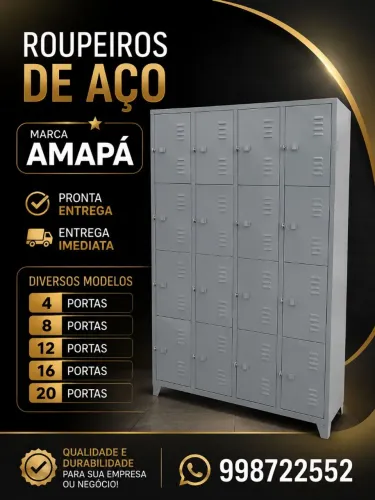 Armário pra vestiarios 4 8 12 16 20 portas novos entrega imediata 