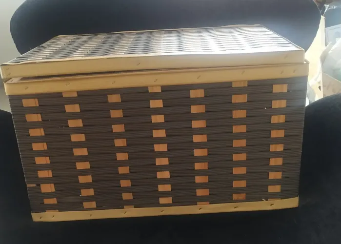 Baú cesta em fibra sintética ( grande) 40cm