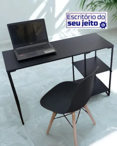 Mesa Industrial 1,1m NOVA Multiuso para Notebook Escritório Computador Estudo Escrivaninha