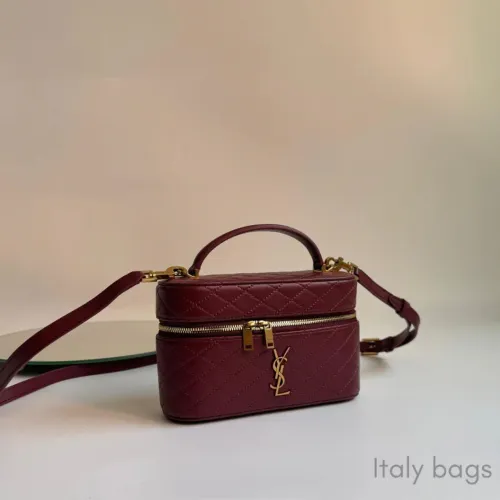 Bolsa Estilo Saint Laurent Vinho Matelassê - Luxo, 100% Nova!