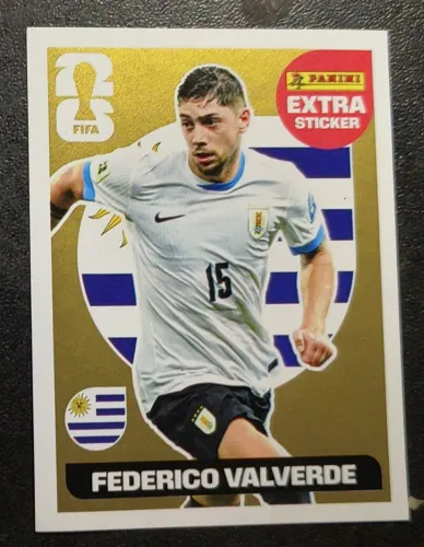 Figurinha extra sticker legend GOLD/OURO FEDERICO VALVERDE
