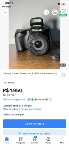 Câmera fotográfica