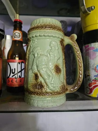 Caneca alemã/cerâmica antiga vintage - ?Tome Chopp, Água...?