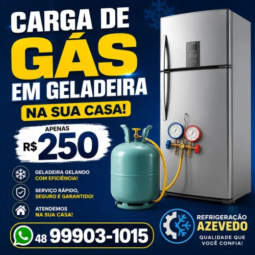 Gás em geladeira