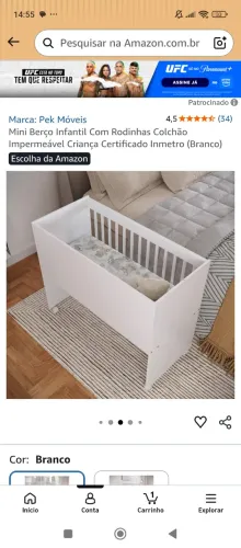 Mini berço Recém Nascido