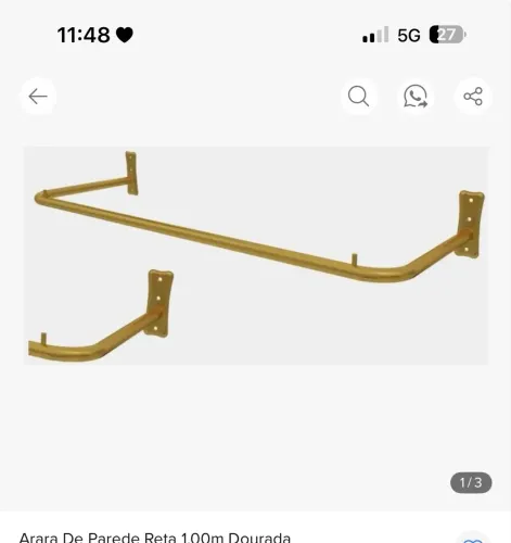 Araras industrial dourada