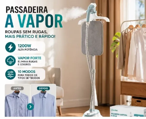 Passadeira Ferro a Vapor Com Tábua De Passar Roupa Alta Potência 1,6L