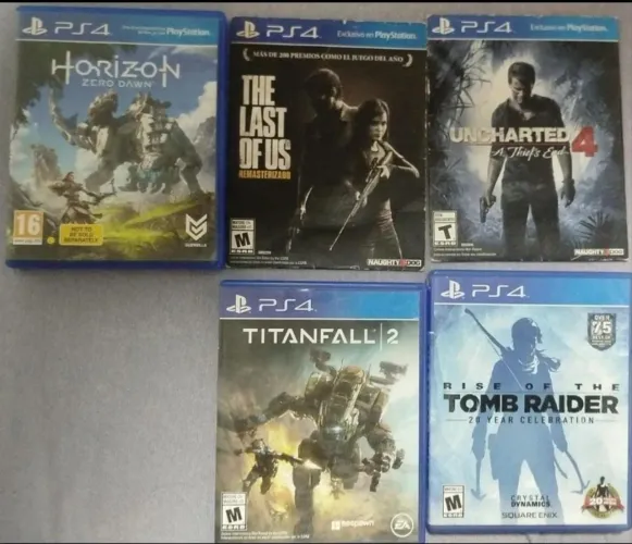 5 jogos de ps4 em bom estado