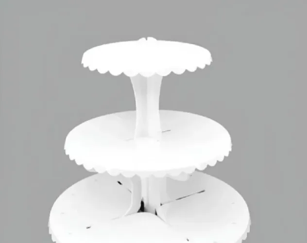 Suporte Porta Doces e Balas com Piruliteiro 3 Andares Cupcake Cor Cristal