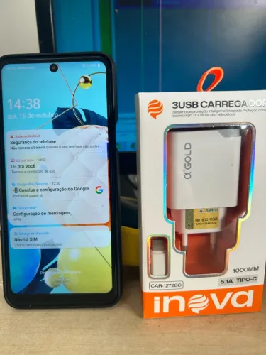 Celular LG K62+ 128gb memória + película + capa