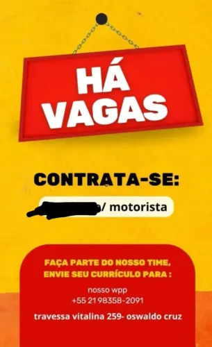 Motorista/ Motoboy Utilitário