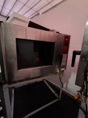 FORNO TURBO A GÁS PROGÁS - 5 ESTEIRAS - INOX