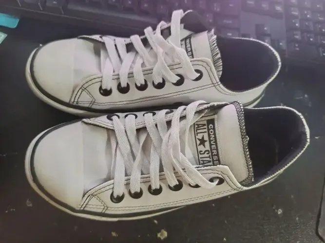 (NOVO) Tênis converse all-star branco de couro 36