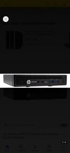 4 unidades. Mini Pc Hp Elitedesk Mini 800 G2 I5 6a Ger, 8gb Ddr4, Ssd128 127/220v (Usado)