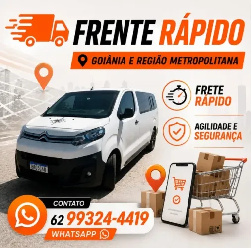 Frete rápido em Goiânia! Agilidade, segurança e preço justo ! Fale conosco via whatsapp!