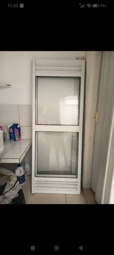 Porta de aluminio de correr com 2 folhas
