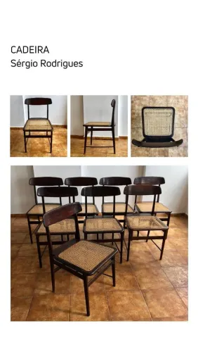 Conjunto cadeiras Lúcio Costa Sérgio Rodrigues