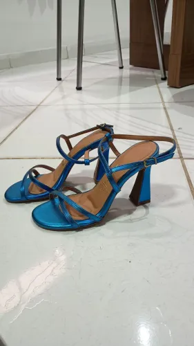Sandália Salto Vizzano Azul
