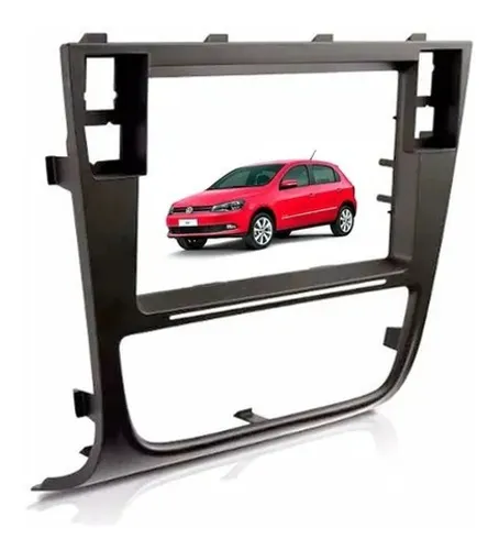 Moldura Painel 155 Dvd 2 Din Volkswagen Gol G6 - Preto