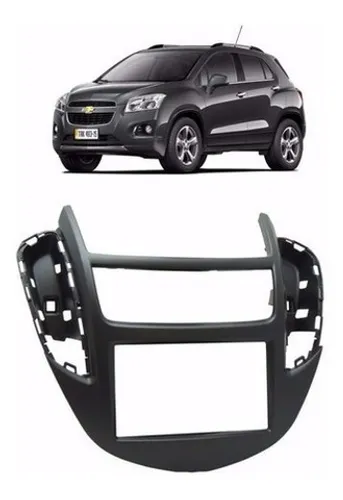 Moldura 2din Dvd Chevrolet Tracker Preta 2014 à 2018 - Japonês Chinês Epx147