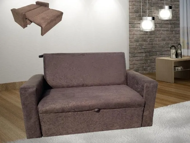 Sofá Cama Casal 1.50m Marrom Até 12x - Frete Grátis