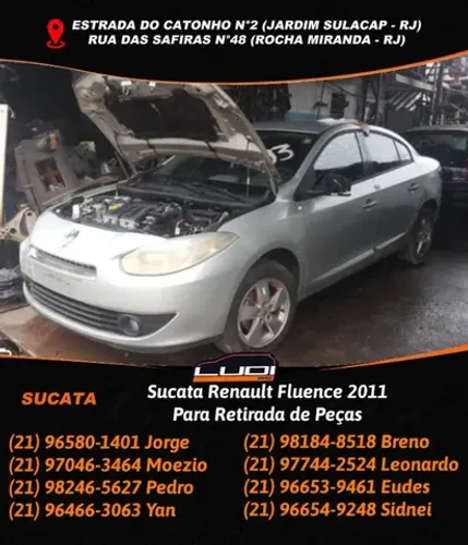 Sucata Renault Fluence 2011 Para Retirada de Peças