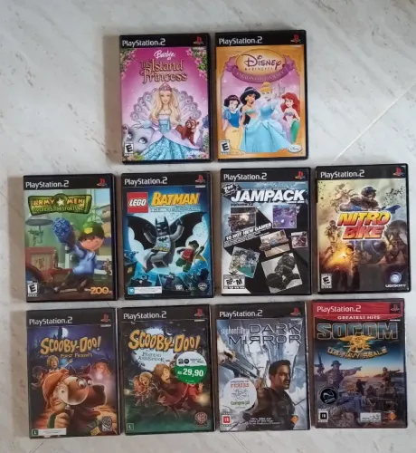 09 Jogos Originais Americanos/Nacionais Usados/Novos para Playstation 2 a partir de R$50