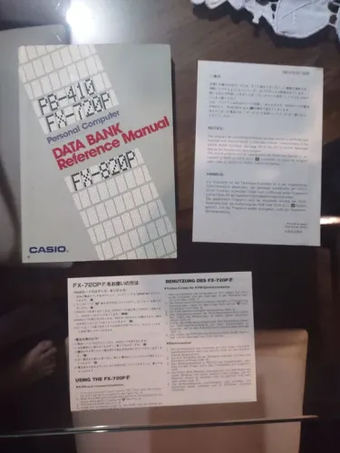 PB-410 FX-720P Casio Personal Computer Data Bank Reference Manual