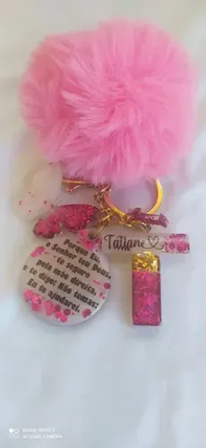Chaveiro letra Resina com foto personalizado