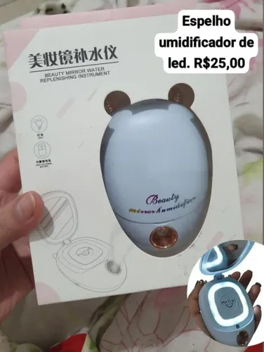 Espelho com led e umidificador