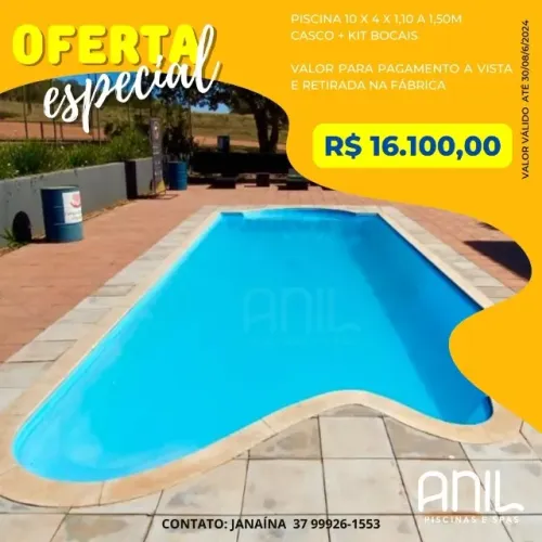 JA - Piscina de 10 metros nova com kit bocais
