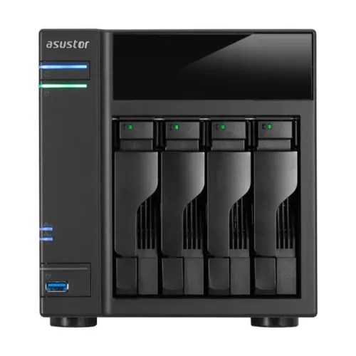 Storage AS6204T Asustor - NAS Externo 4 baias SATA até 40TB - Inclui 4 HDs NAS de 2TB
