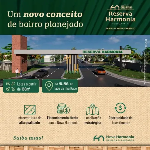 Reserva Harmonia São Luís/ Paço do Lumiar | a partir de R$ 440,00 Sem SPC/SERASA